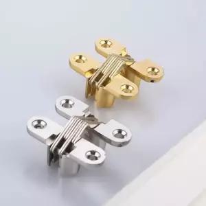 1 개 경첩 8x42MM 180D 나사, 접이식 도어 베어링 문/창 크로스 않는 보이지 Gold