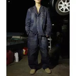 매장정품 DICKIES 디키즈 X 떠그클럽 워시드 데님 블레이저 재킷 Blue TC24DK0101 1576047