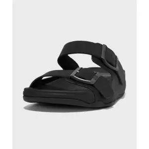 핏플랍 FITFLOP 남성 고흐 버클 슬리퍼 레더 Black