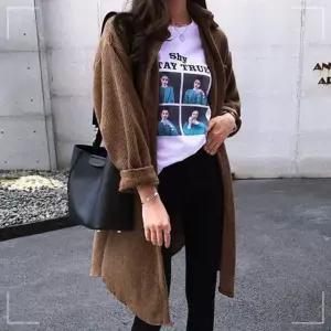 셔츠 여성 롱 골덴 아우터 코듀로이 간절기 VWE9601F