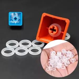 130개 투명 고무 O - 댐퍼 링 및 Cherry 가스켓 스위치 키보드 기계식 씰링 Black 130PCS OD 8X1.5mm