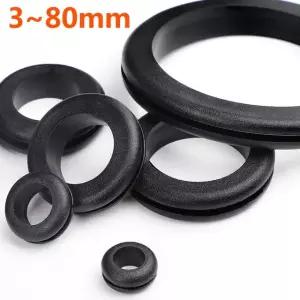 3 ~ 80mm 두께 와이어 씰 가스켓 심 그로멧 씰링 케이블 오일 링 구멍 고무 보호 3mm (50Pcs)