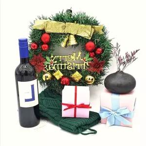 파티용품 크리스마스 리스 골드리본 장식 벽걸이 인테리어 데코 소품