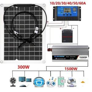 태양광 발전 시스템 패널 아파트 캠핑카 220v 차박 완전한 10KW 3000W 에너지