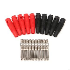 5쌍/10개 4mm 32A 무납땜 측면 적층형 바나나 플러그