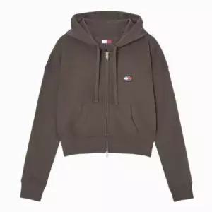 매장정품 TOMMY JEANS 타미진스 여성 박시 크롭 후디 집업 T32G0TJC02TWT2 1711389