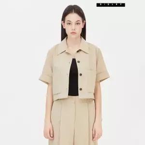 시슬리 아울렛 뉴아이싱 반팔 셔츠형 자켓 SAJK394311304142