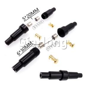 1세트 AC 어셈블리 나사형 퓨즈 박스 6x30mm 검정색 유리관 홀더 플라스틱 하우징 케이싱 5x20mm