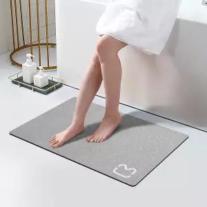 규조류 흙 목욕 매트 러그 흡수성 돌 미끄럼 방지 빠르고 건조한 얇은 욕실 문 아래 욕조 앞 바닥 샤워실