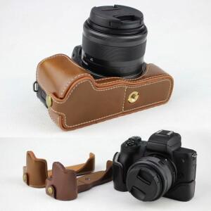 [호환품]캐논 호환 Eos M50 / Mark II 카메라용 가죽 보호 하프 케이스 그립