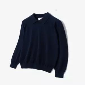 예일 YES1KT108ADN 여자니트 카라니트원피스 SUPIMA COTTON RAGLAN COLLAR KNIT DARK NAVY 3