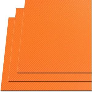 오렌지 탄소 섬유 Kydex 열가소성 플라스틱 보드 DIY 나이프 시스 건 케이스 제작 홀스터 재료 1 개