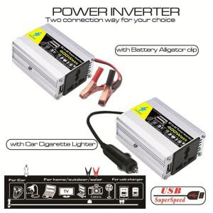 인버터 12V 220V 수정 사인파 전원 공급 장치 400W 자동차 시가 라이터 ~ 변환기