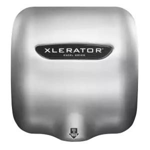 브러시드 스테인리스 스틸 커버와 소음 감소 노즐이 있는 XLERATOR XLSB 자동 고속 핸드 드라이어 25 A