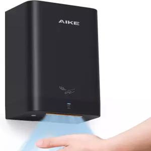 가정용 욕실용 AIKE 컴팩트 핸드 드라이어 커버 ABS 폴리카보네이트 디자인 0V 블랙 모델 AK2822