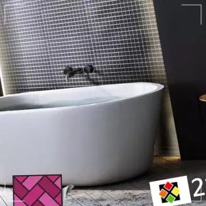 시트타일 타일시트 실버잔바둑판 스티커타일 219 FW8B361A