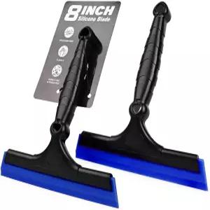 EHDIS 2PCS 8인치 실리콘 스퀴지 윈도우 틴트 도구 자동 물날 자동차 앞유리용 샤워 타일 매끄러운 표면