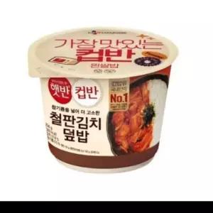CJ 햇반 철판김치 덮밥 컵반 247g X 18개 (행사상품)