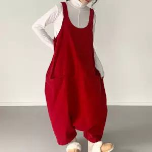 옷자락 여자 항아리 빅포켓 빅사이즈 나시 오버롤 점프수트