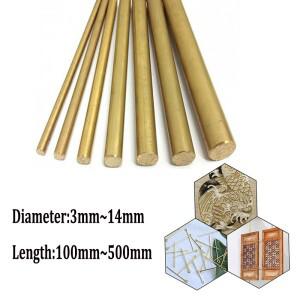 3/4/5/67/8/12/14mm 황동 막대 원형 스톡 선반 바 키트 길이 100mm-500mm