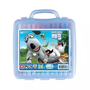 동아 크레파스 24색 남아용 파랑 캐릭터랜덤
