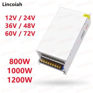 1200W/1000W/800W 스위칭 전원 공급 장치 DC 12V 24V 36V 48V 60V 72V AC 100-240V SMPS LED Stirp 모터용