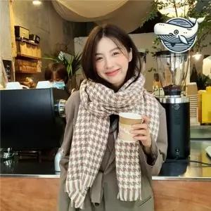 따뜻한 체크 패턴 스카프 봄가을 소품 장식용 소품장식 캐주얼스카프 캐쥬얼머플러