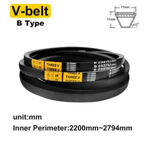 V벨트  B 고무 구동 컨베이어 동력 전달 스트랩 경계: 2200mm-2794mm