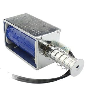 LY-1264B DC  푸시 풀 전자석 12v24v 솔레노이드 스트로크 30mm 자기 코일 전기 텔레스코픽