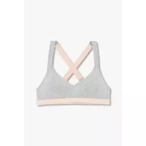 매장정품 EMPORIO ARMANI UNDERWEAR 엠포리오 아르마니 언더웨어 여성 로고 밴딩 패디드 브라렛 브라_멜란