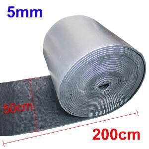 5mm 200cm x 50cm 자동차 음향 열 사운드 데드너 매트 소음 방음 보닛 절연 데드닝 벽용 후드 용