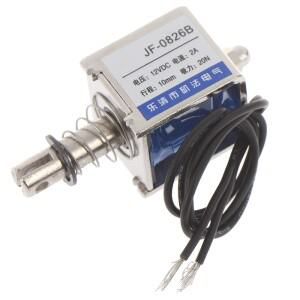 JF-0826B 12V/2A 10mm 20N 푸시 풀 타입 오픈 프레임 솔레노이드 전자석