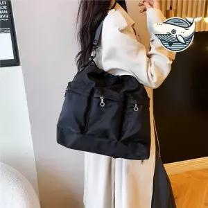 스타일리시 블랙 숄더백 다용도 크로스백 포켓 쇼퍼백 빅사이즈가방 출근가방