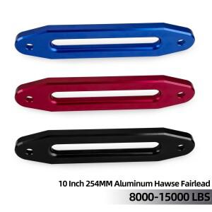 범용 8000-15000 LBs 합성 마운트 윈치 로프 SUV ATV UTV Hawse Fairlead 용 10 인치 254MM 알루미늄