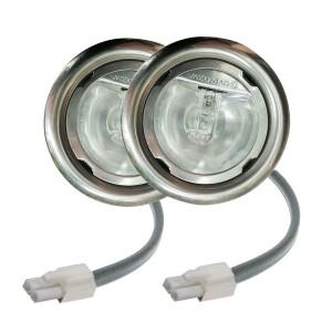 2피스 20W 12V AC 범위 후드 라이트 G4 할로겐 전구 50mm 구멍 주방 캐비닛 서리로 덥은 투명 커버 연기 배