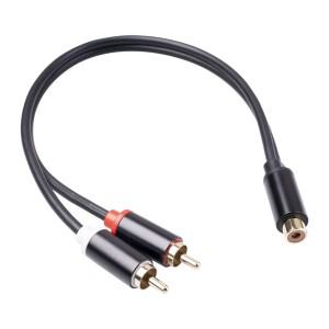 스플리터 케이블 금도금 커넥터 1 RCA 암-2 수 Y 어댑터 피트