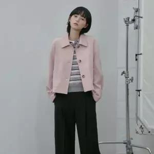 LAP 포켓 카라 페이크 레더 자켓 AS1LZ261
