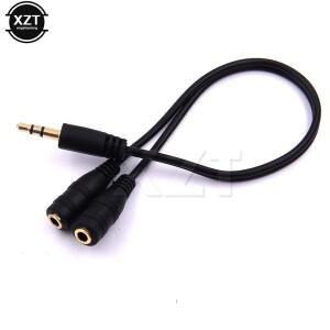Y 분배기 케이블 3.5 Mm 1 남성 2 듀얼 여성 오디오 이어폰 헤드셋 헤드폰 MP3 MP4 스테레오 플러그 어댑