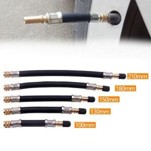 1pcs 공기 펌프 연장 튜브 100/130/150/180/210mm 구리 타이어 밸브 줄기 어댑터 폴 고무 호스 인플레이션