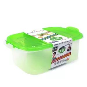 3.2L 쿨라라 밀폐용기 보관용기 직사각 반찬통 1p