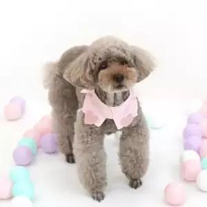 친절한탄씨 패리스독 강이지 고양이 베이비 하트 스카프 핑크 강이지 고양이 하트 스카프 패션용품