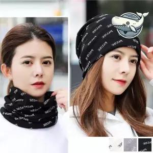 따뜻한 펀칭 넥워머 면비니 변형 목도리 비니모자 방한넥워머
