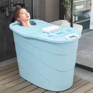 가정용 반신욕기 간이 블루 대형 성인 사우나 찜질방 목욕통 홈스파 반신욕조