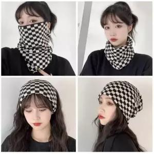 헤어밴드 비니 페이스마스크 넥워머 4IN1 멀티 모자