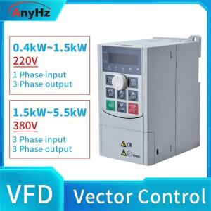 VFD 가변 주파수 드라이브 인버터 0.75kW1.5kW2.2kW 380V 3 상 입력 220V 1 벡터 Voncontrol
