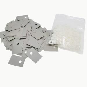 100Pcs TO-220 트랜지스터 플라스틱 절연 와셔 + 실리콘 패드 시트 스트립