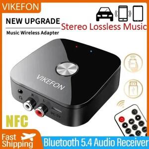 NFC Bluetooth 5.4 오디오 수신기 3.5mm AUX R/L RCA 스테레오 무손실 음악 무선 어댑터 USB U 디스크 재