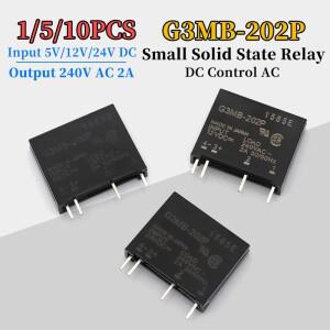1/5/10Pcs 릴레이 모듈 G3M 호환B-202P G3M 호환B 202P DC-AC SSR 입력 5V/12V/24V DC 출력 240V AC 2A 솔