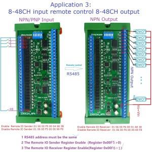 8-48CH RS485 NPN PNP 입력 출력 포트 원격 제어 스위치 PLC IO 확장 보드 DIN35 Modbus RTU 모듈 DC 12V 2