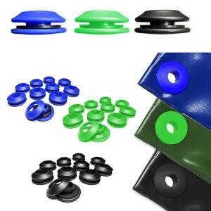 10/50PCS 플라스틱 Eyelets 세트 라운드 타포린 수리 및 태양 광 커버 고정 풀